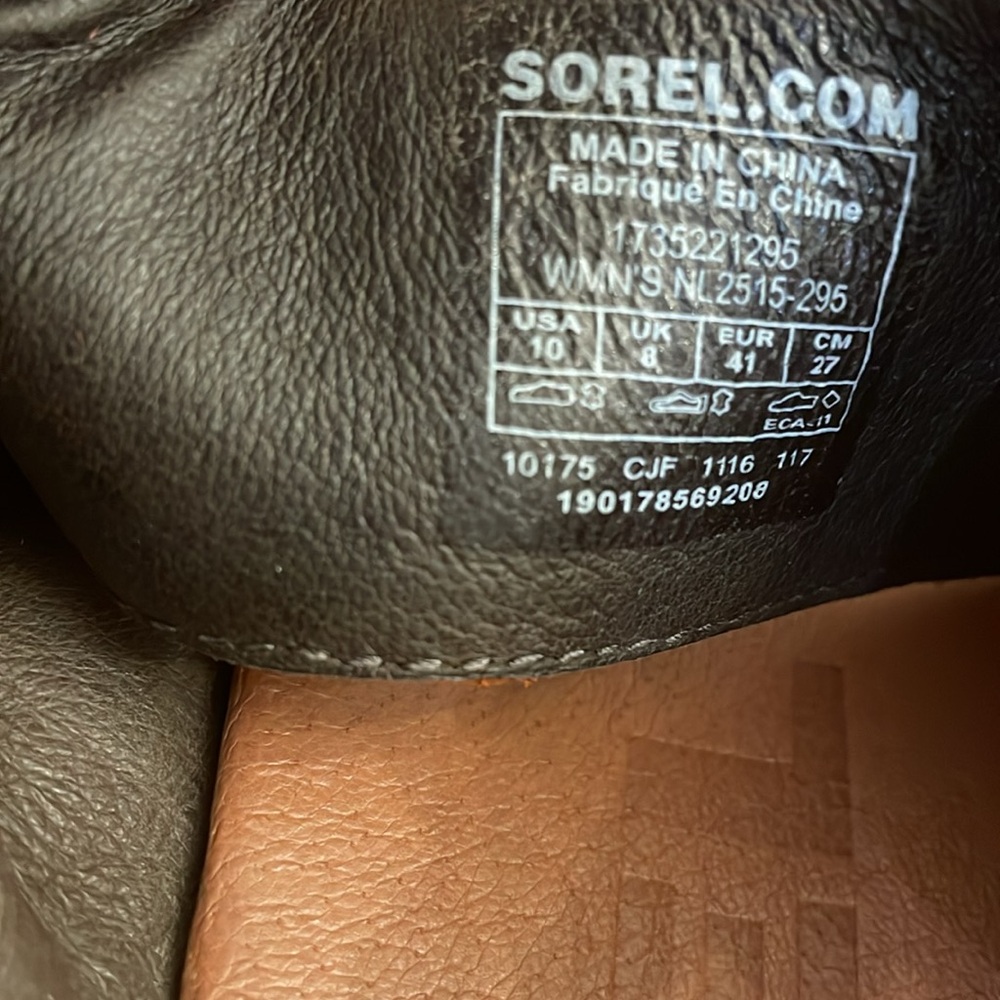Sorel Rustic brown  leather sandals with adjustable back strap. Womens Size 10. - Picture 6 of 7